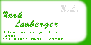 mark lamberger business card